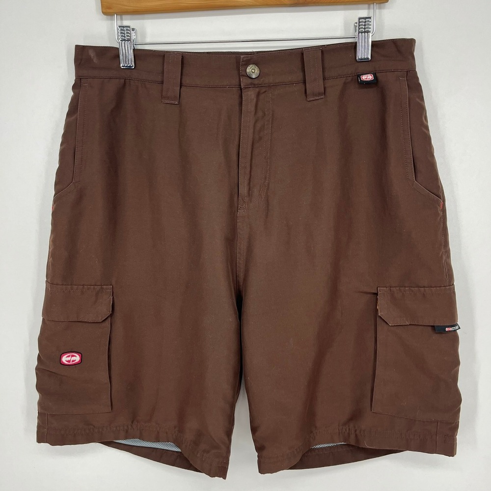Split‎ Mens Cargo Shorts Brown Mesh Lined Skateboarding Streetwear Size 32